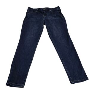 Lane Bryant Midrise Super Stretch Cigatette Ankle Jeans Dark Wash Blue Size 16